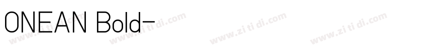 ONEAN Bold字体转换